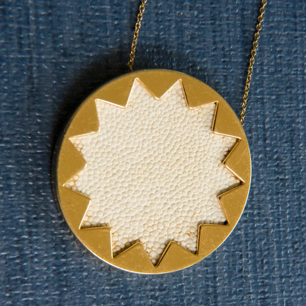 House of Harlow Long Ivory and Goldtone Necklace 1960